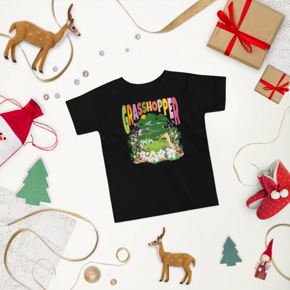 Grasshopper Colorful Funny Cute Bella + Canvas Toddler T-Shirt – Funny Shirt for Kids product image (9)