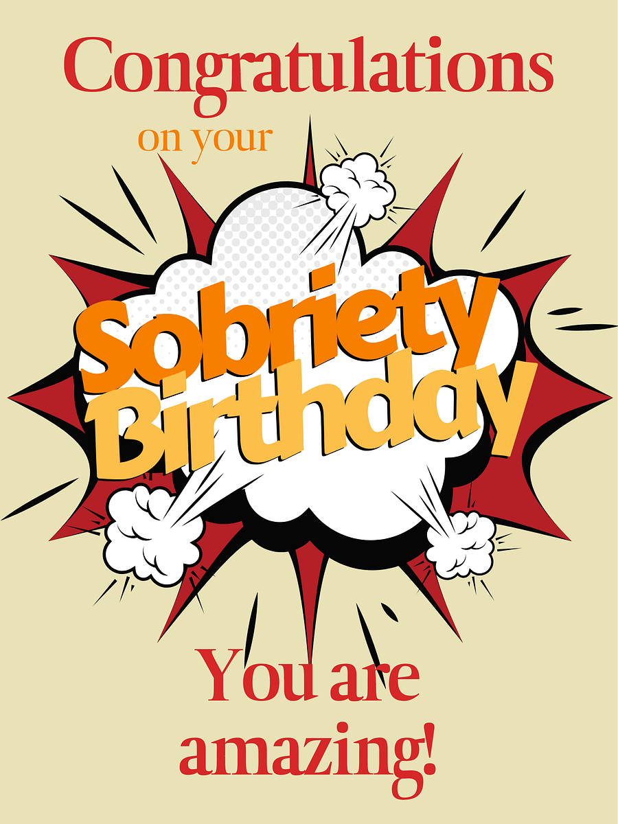 Sobriety Birthday Card - Explosion product image (10)