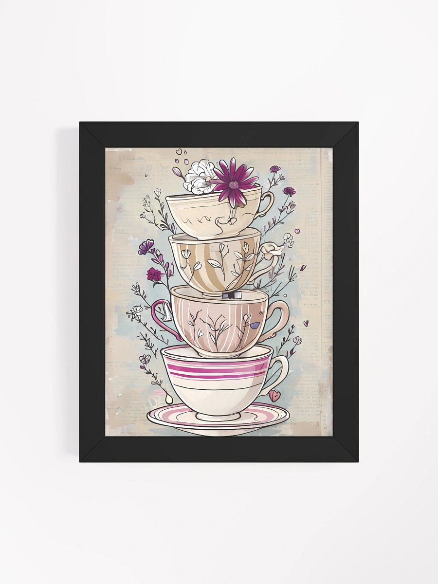 Whimsical Teacup Delight Framed Poster product image (5)