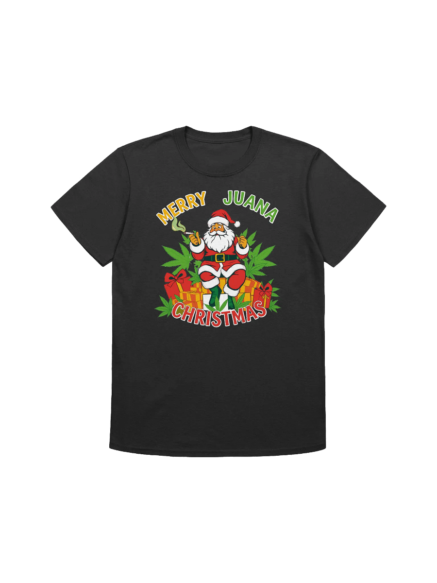420 weed - Merry Juana Christmas: Santa's Pot-Smoking Holiday T-Shirt product image (4)