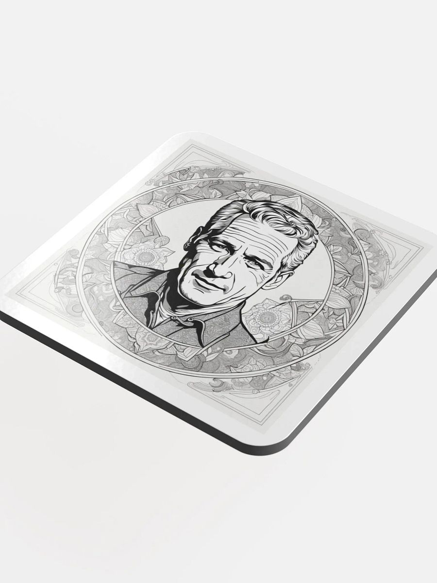 Ornate Monochrome Man Cork Coaster product image (4)