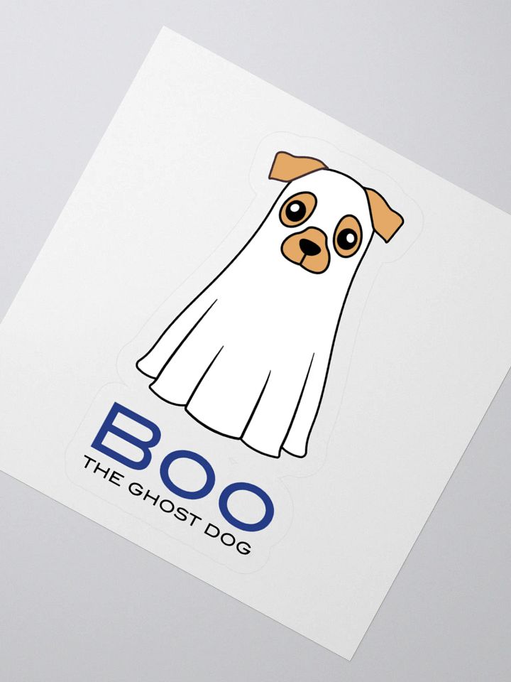 Boo The Ghost Dog Kiss Cut Stickers product image (4)