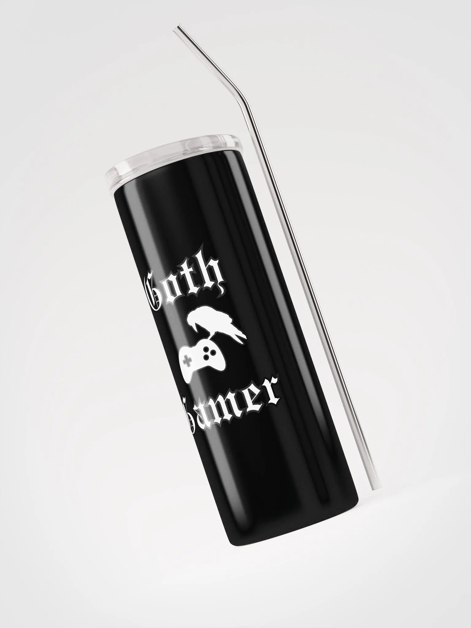 Goth Gamer Stainless Steel Tumbler with Straw product image (3)
