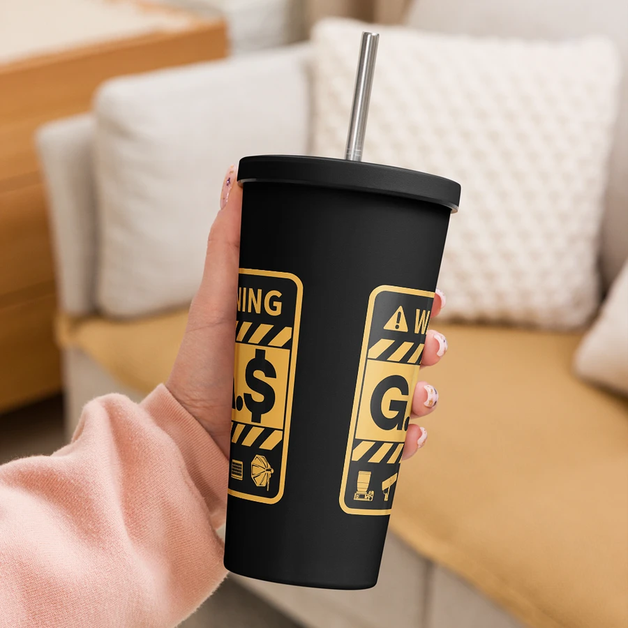 G.A.$. Warning Tumbler With Straw product image (15)