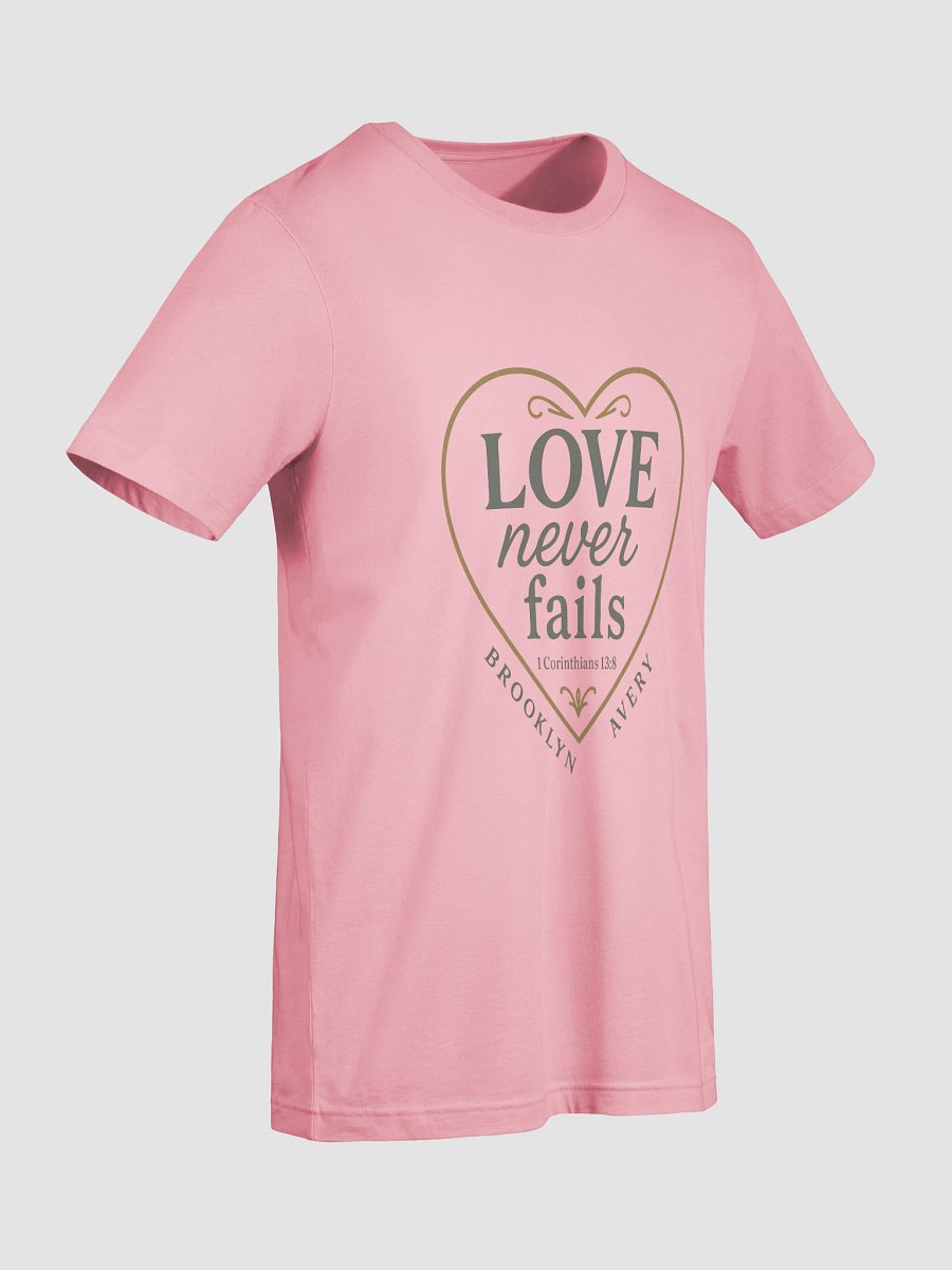 Love Never Fails Heart T-Shirt product image (9)