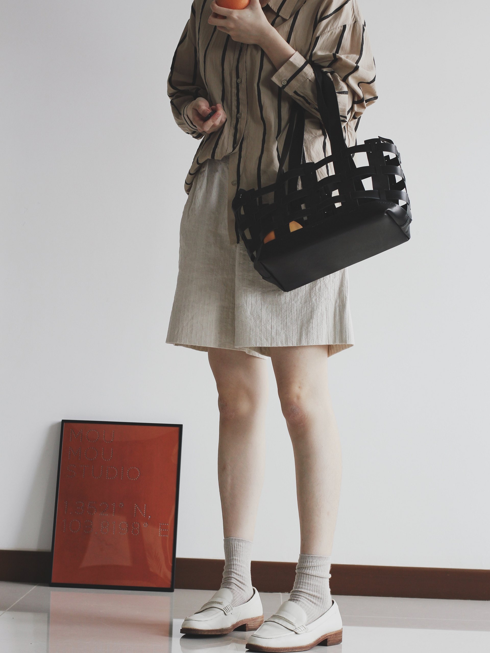 Vegetable Tanned Leather Caged Tote Bag - Large product image (6)