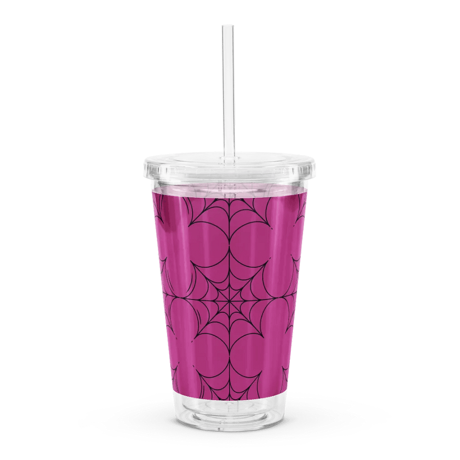 Spooky Spider Web Plastic Tumbler product image (6)