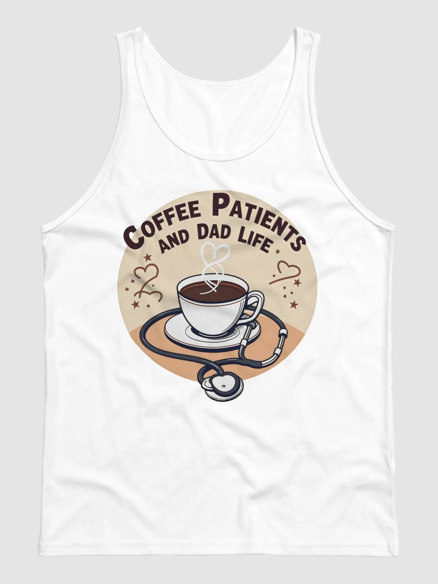 stethoscope , Coffee, Patient and dad life, Care Tank product image (1)