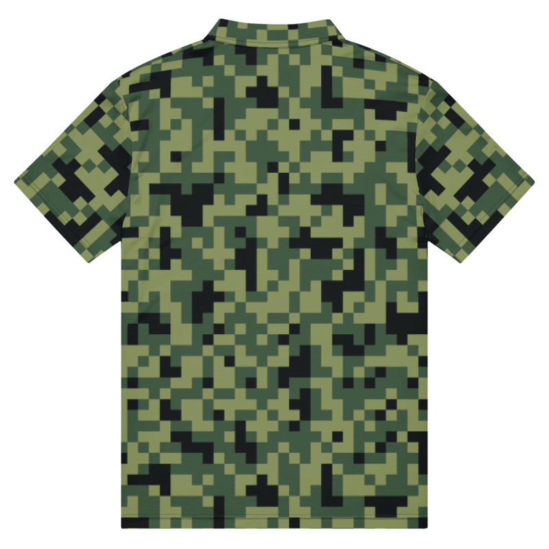 Military Green Camouflage Pixels Camo Pattern Polo Shirt product image (9)