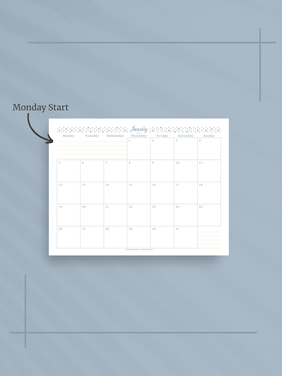 Coastal Dreams 2026 Calendar - Single Page per Month, Monday Start, Letter Size product image (2)