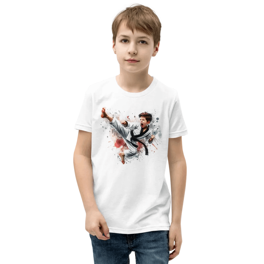 Youth Taekwondo Kick Splash Tee product image (5)