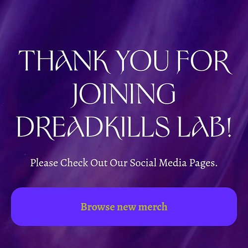We're up and going as of today! 
Come and check out what we have going on! 

#clothingbrand #dreadkillslab #newbusiness #smal...