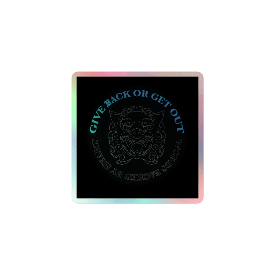 Foo Dog holographic sticker 2 product image (1)