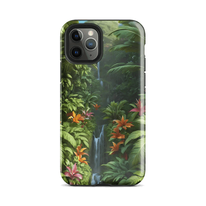 Tough Phone Case for iPhone® - Tropical Island Waterfall product image (2)