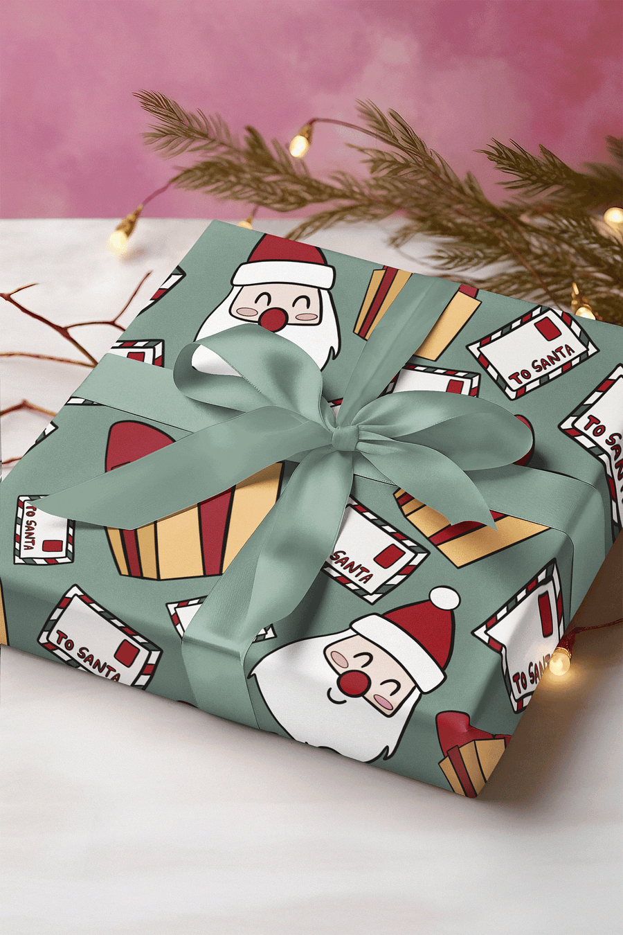 Santa and Presents Wrapping Paper product image (1)