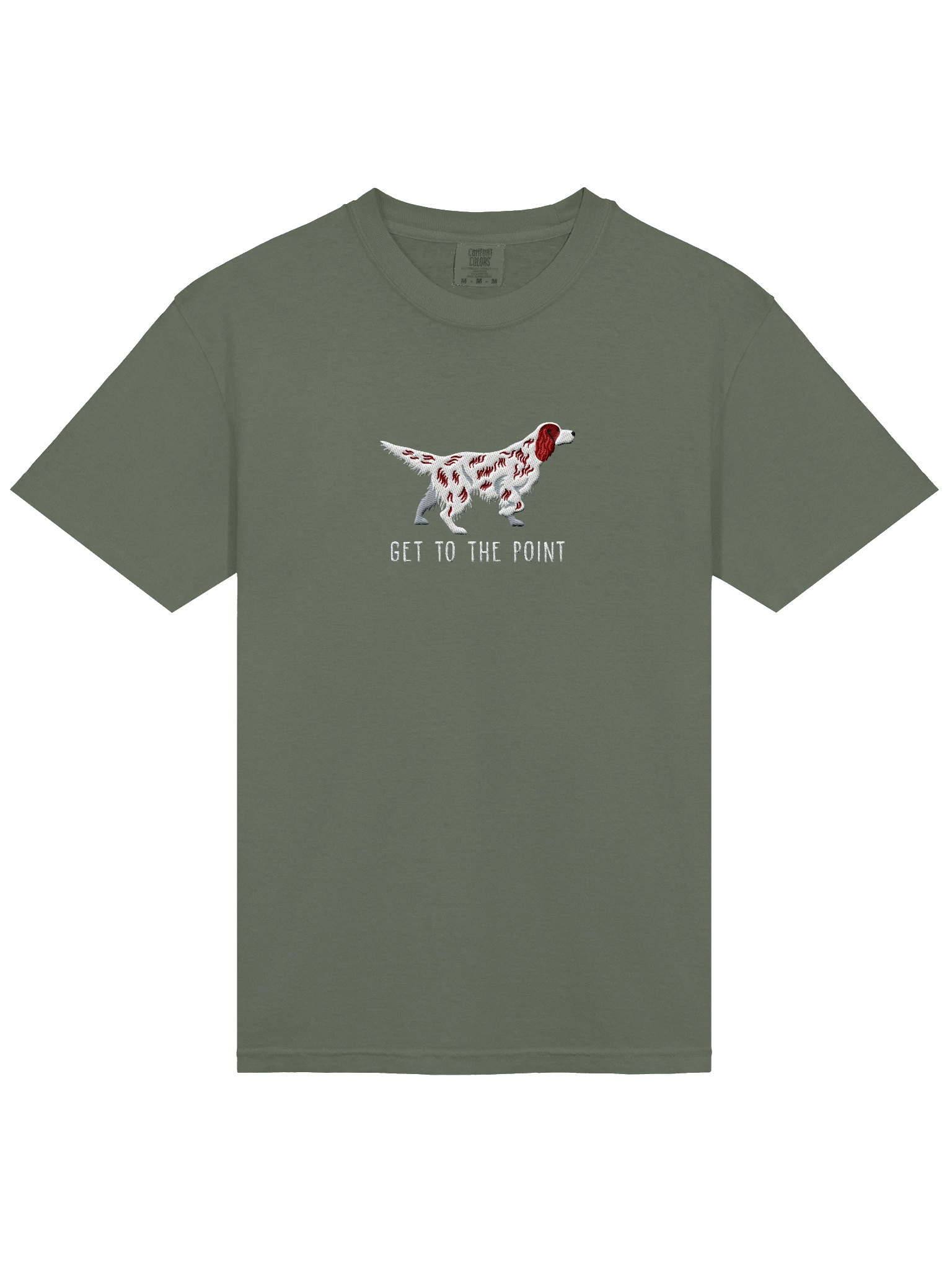 Get to the Point T-Shirt(Embroidered) of an English Setter(Liver Belton) product image (23)