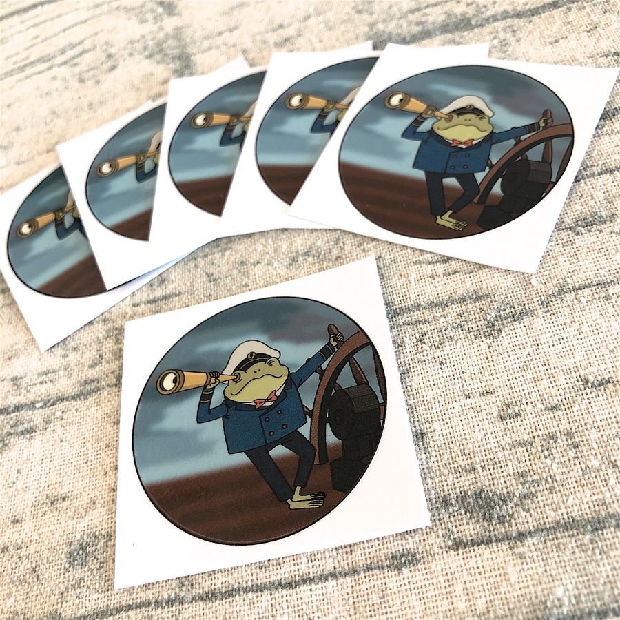 Frog Captain - 2" Vinyl Sticker product image (2)