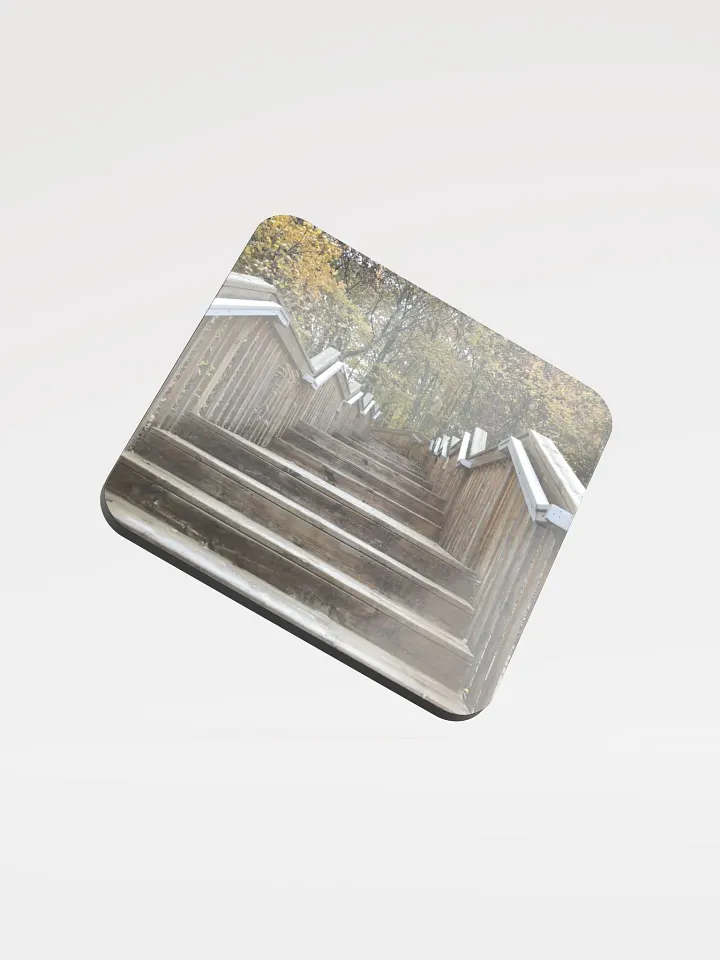 Wooden Stair Bridge Cork Coaster product image (1)