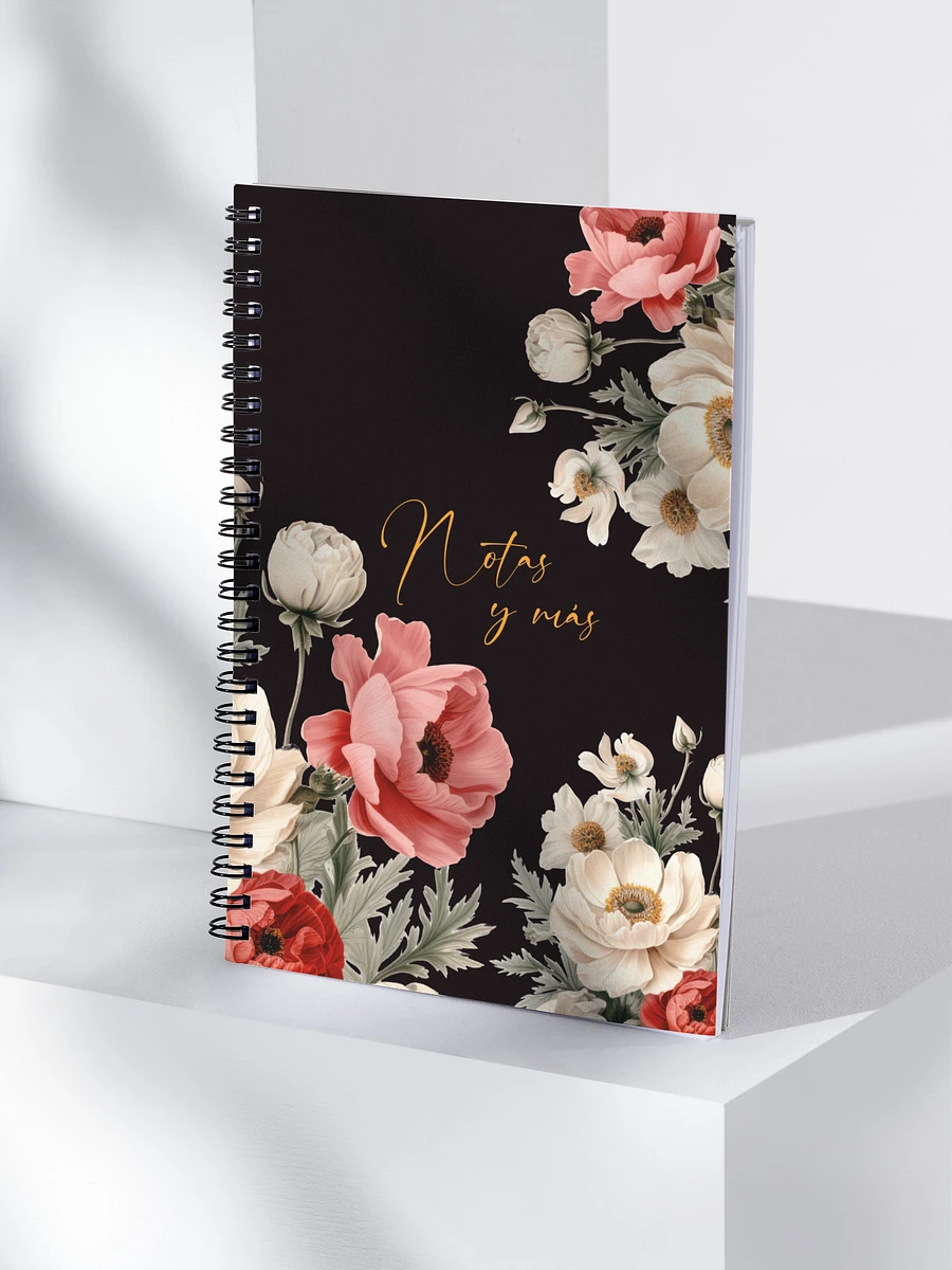 Golden Floral Notes Spiral Notebook product image (4)