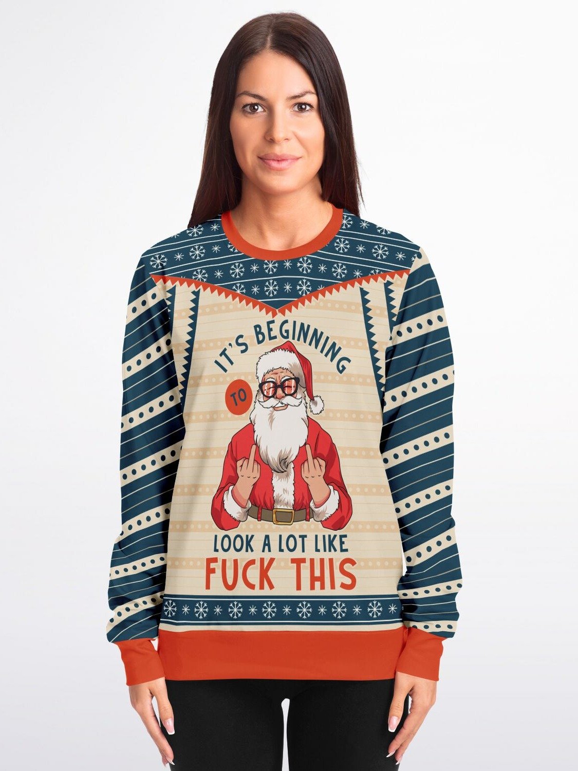 Funny Holiday Sweatshirt "It’s Beginning to Look a Lot Like F** This" | Sarcastic Christmas Sweater for Festive Frustration | Humorous Gift for Men & Women product image (3)