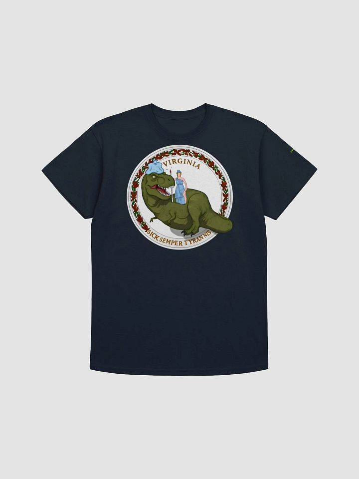 Sick Semper Tyrannis - Virginia State Flag Seal with Dinosaur Shirt product image (19)