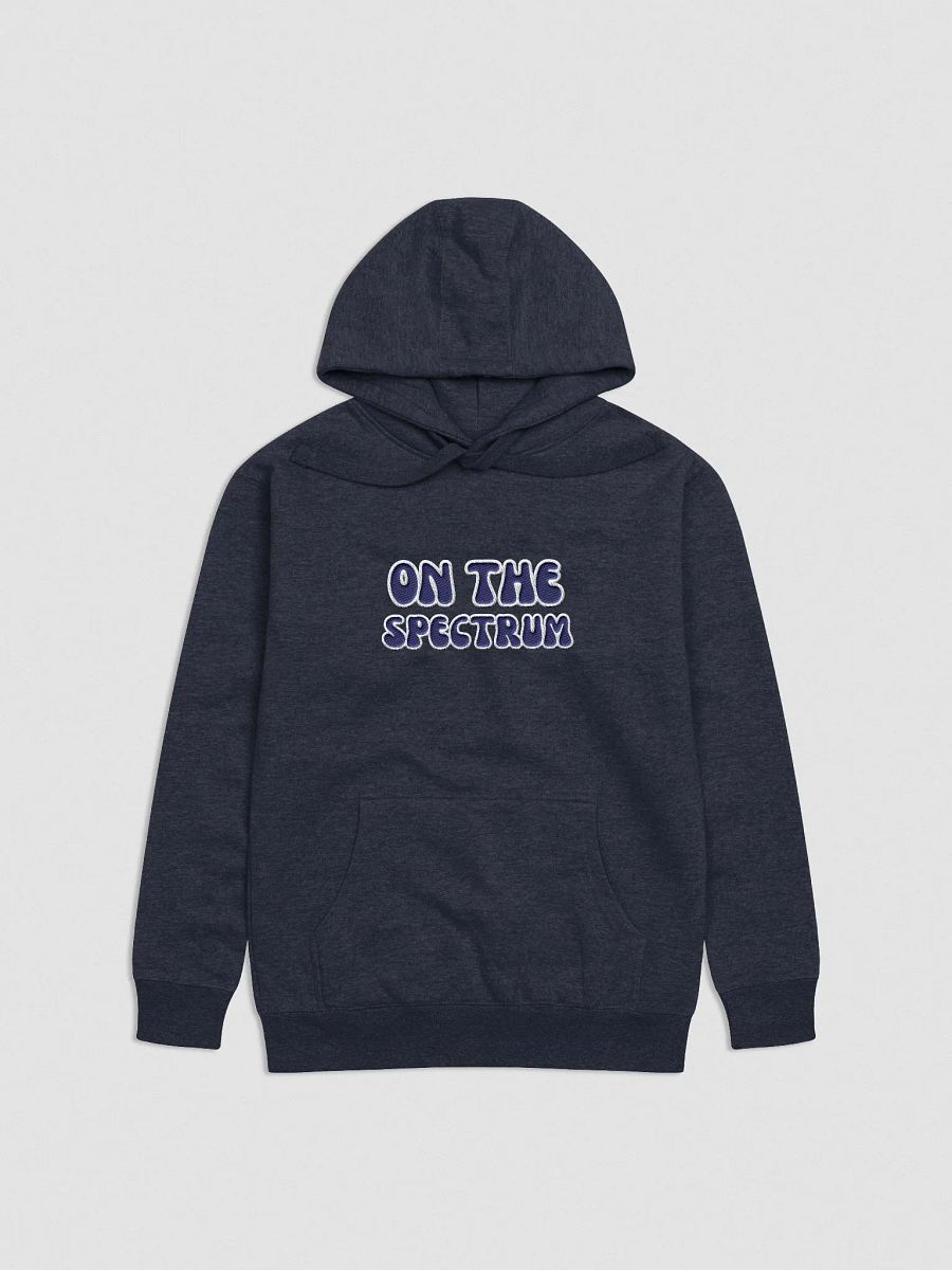 ON THE SPECTRUM lined design (lg., white and navy) embroidered heavyweight hoodie product image (13)