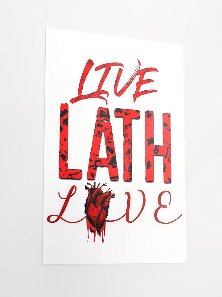 Matte Poster Live Lath Love (WHITE) product image (2)