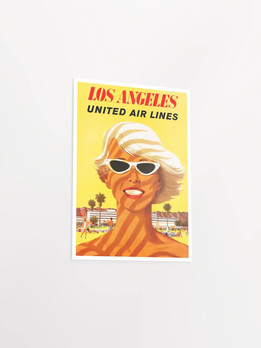 Los Angeles, USA, 1955 — retro vintage travel poster product image (8)