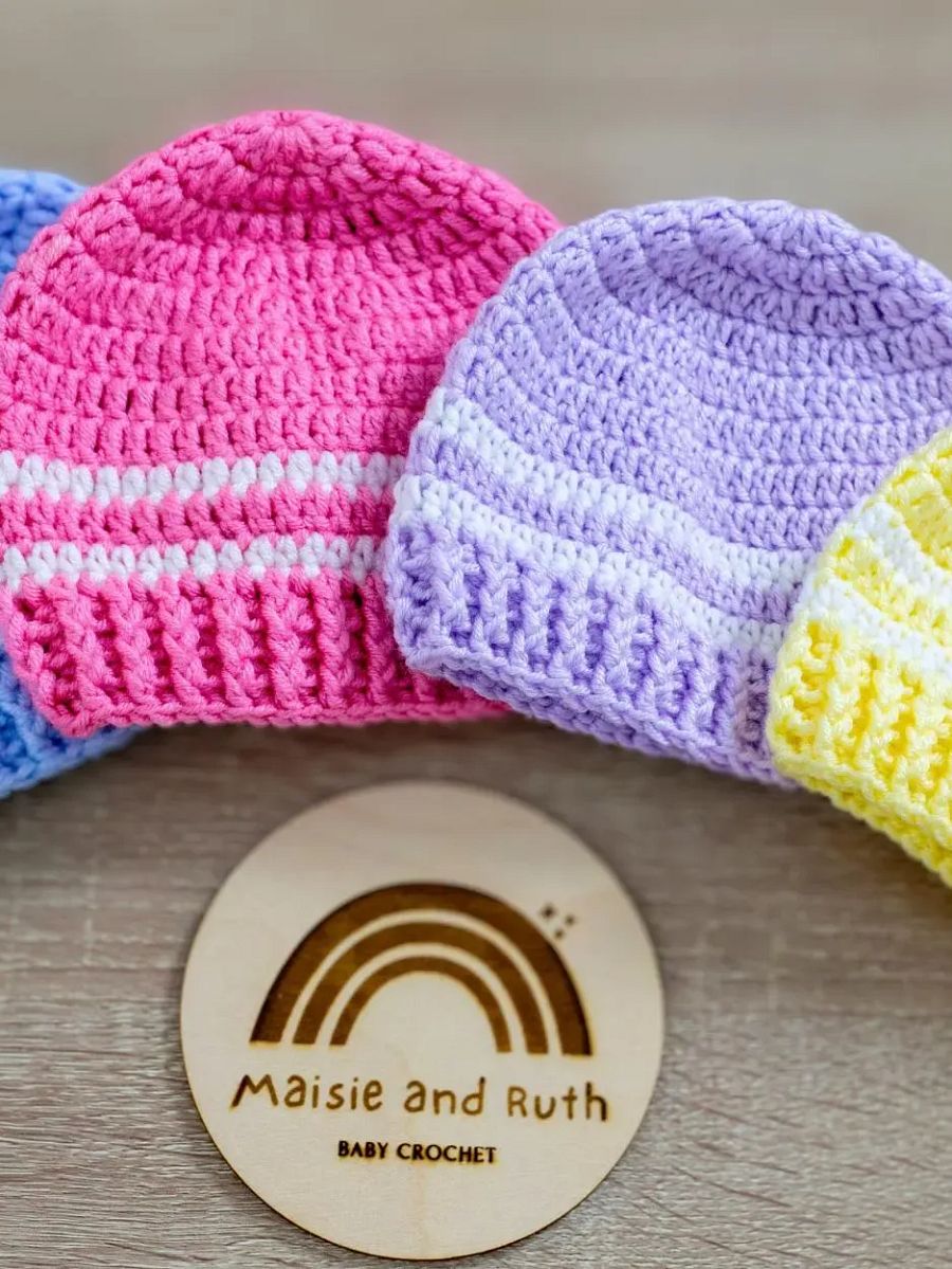 Crochet Pattern: Striped Baby Hat product image (4)