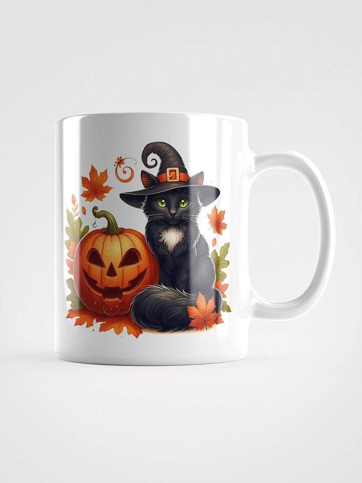 Halloween Mug, Black Cat Mug, Gift for Halloween Cat Lovers, Halloween Gift, Pumpkin Mug product image (2)