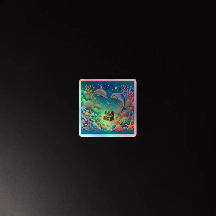 Enchanting Dolphin Reef Holographic Sticker Sheet product image (2)