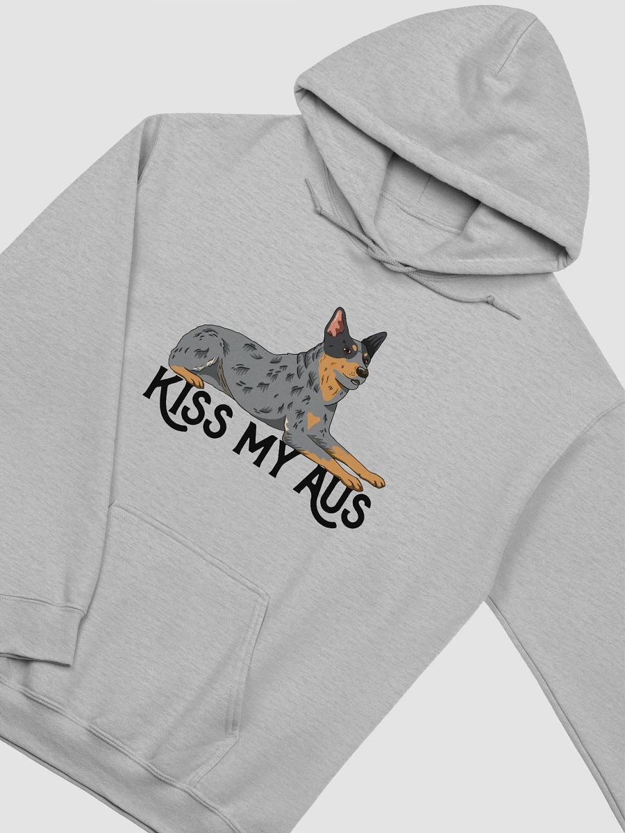 Kiss My Aus Hooded Sweatshirt of an Australian Cattle Dog | Funny Hoodie for Blue Heeler and Herding Dog Owners product image (24)