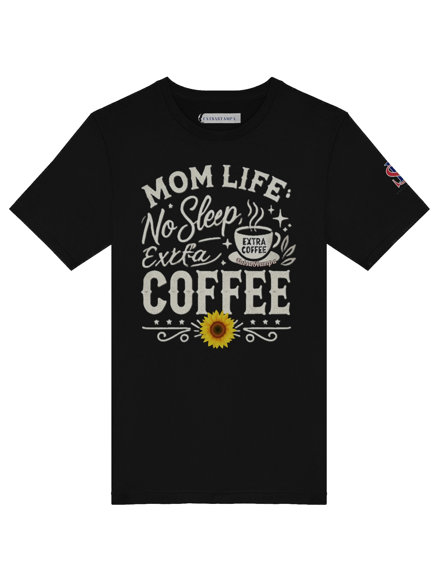 Funny Relatable Mom Shirt- MOM LIFE Tee – No Sleep, Extra Coffee product image (10)