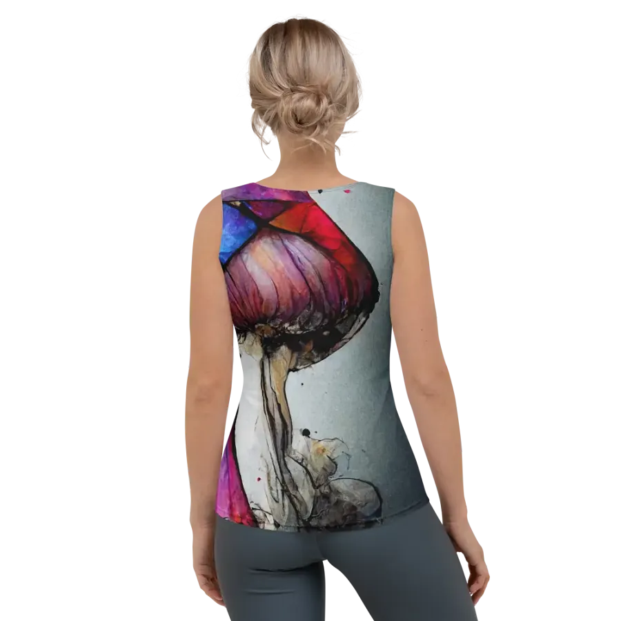 Stained Glass Mushroom All-Over Print Tank Top product image (2)