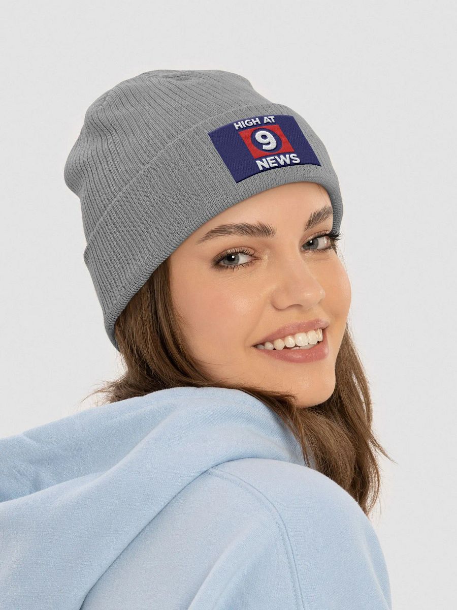 HA9N Grey Embroidered Beanie product image (7)