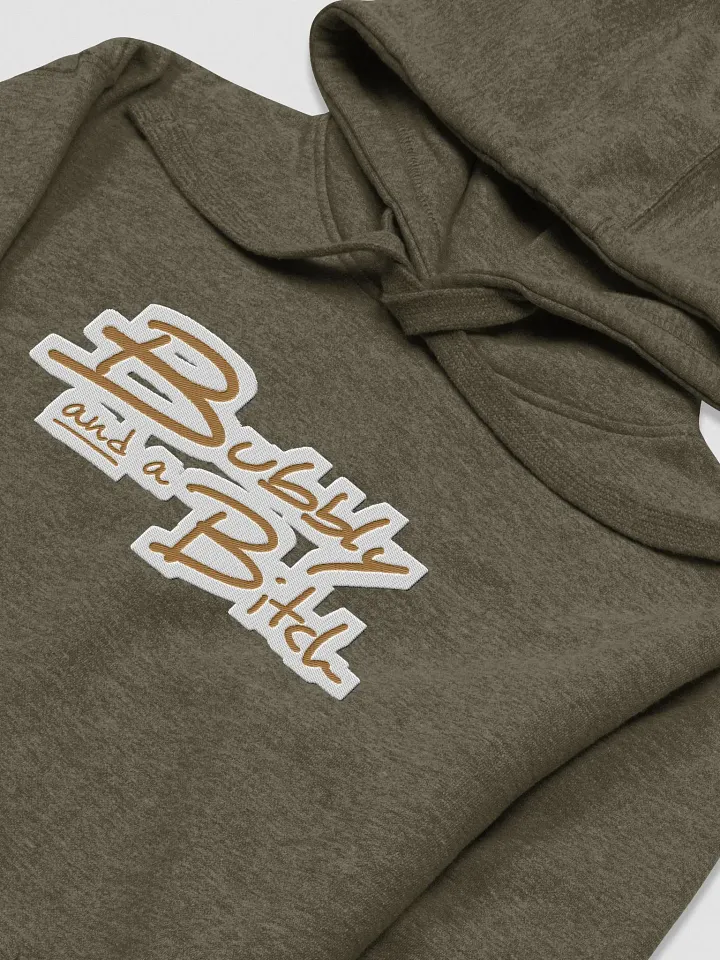 Bubbly and a B*tch (brass bubble design) embroidered heavyweight hoodie product image (17)