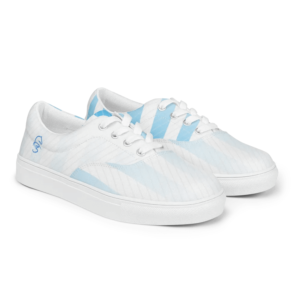 F3 Horse Logo Women's Lace Up Canvas Shoes (Sky Blue) product image (3)