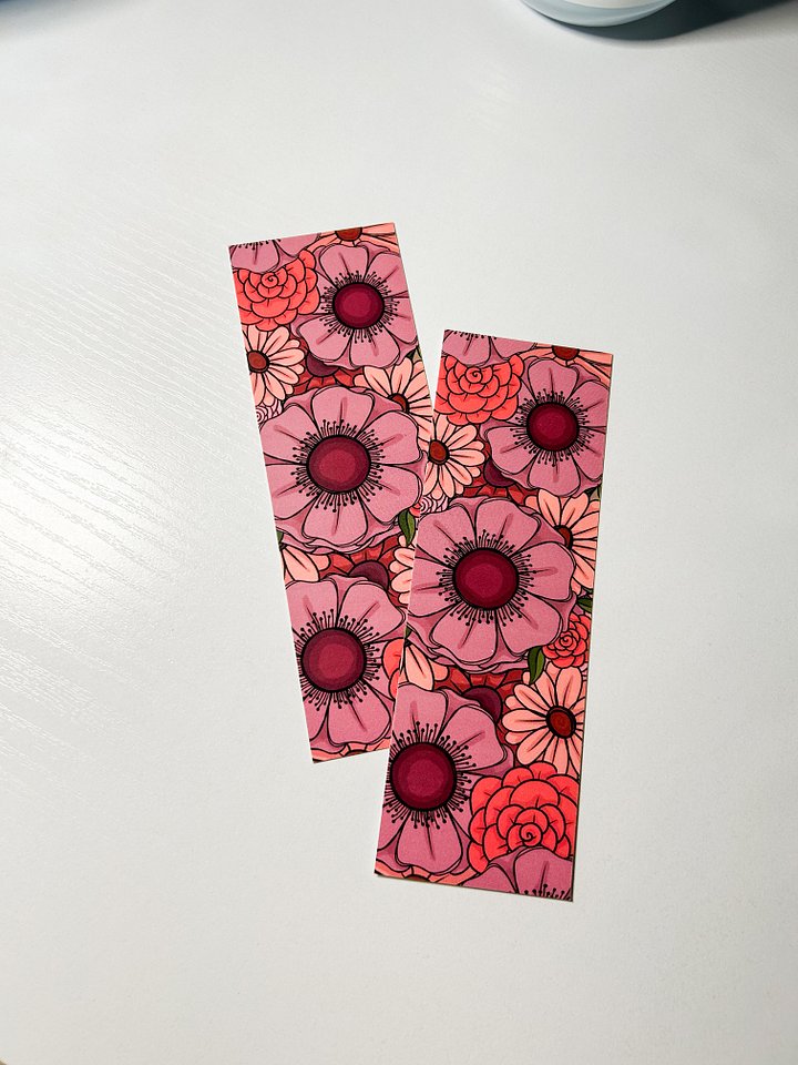 Rusty Pink Floral Bookmark product image (1)