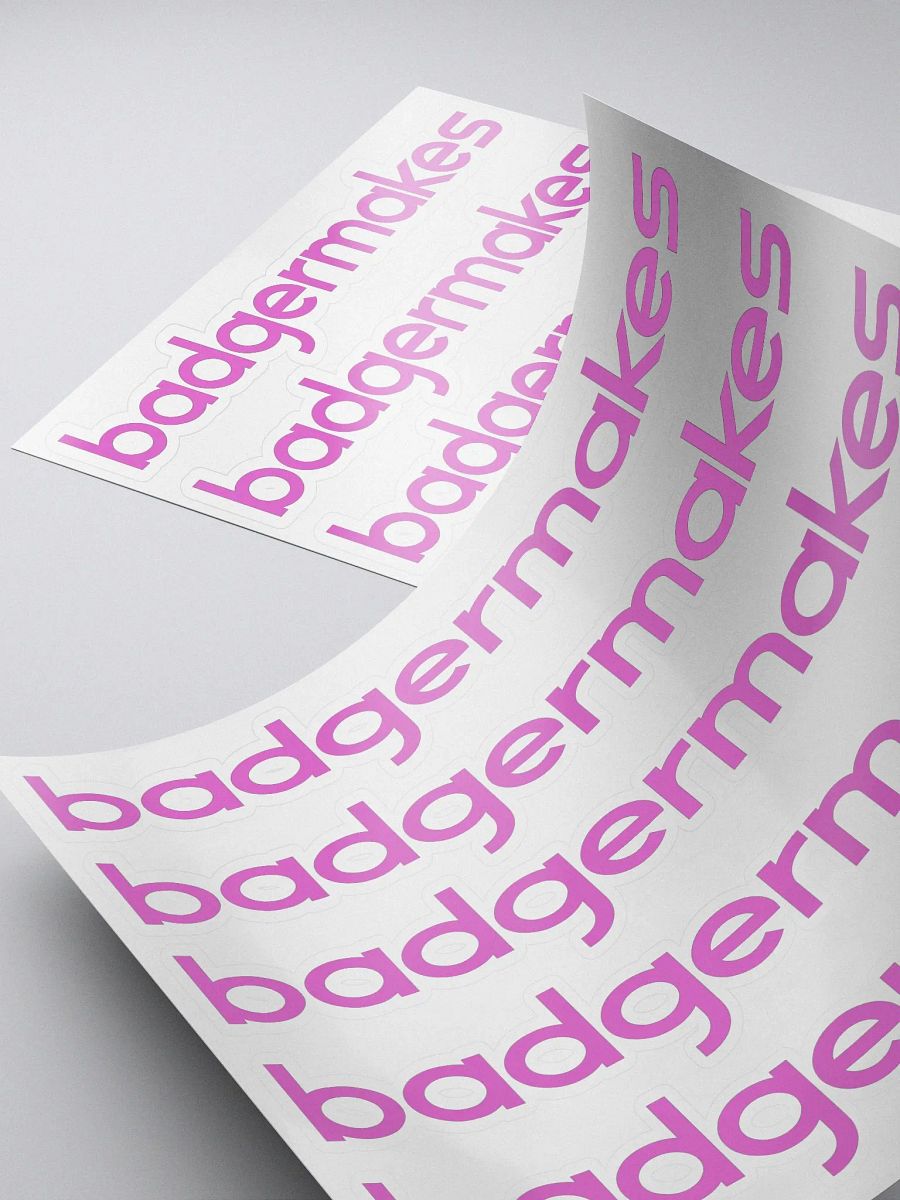 BadgerMakes Type - 4 Stickers product image (4)
