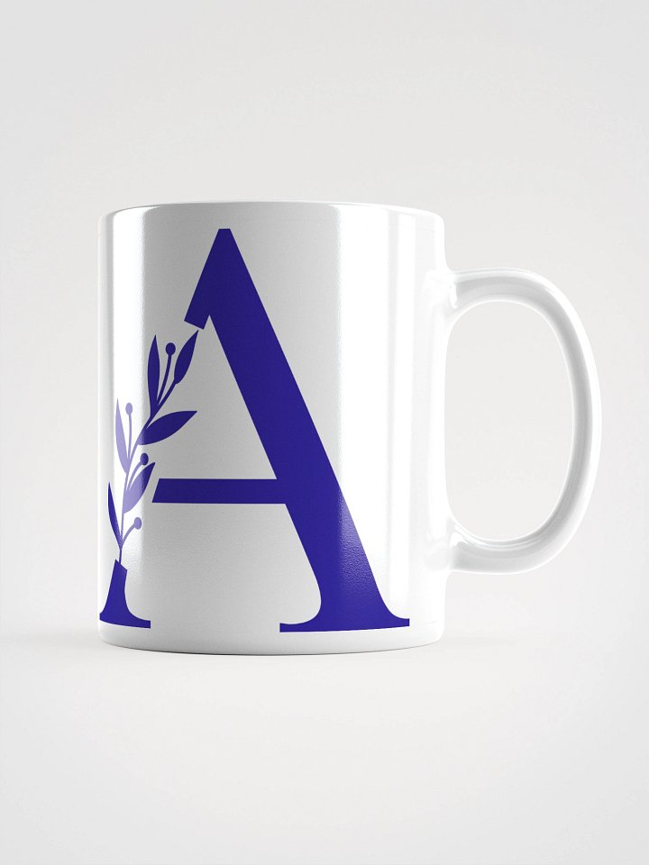 Aesthetic Foliage White Mug (Blue) product image (1)