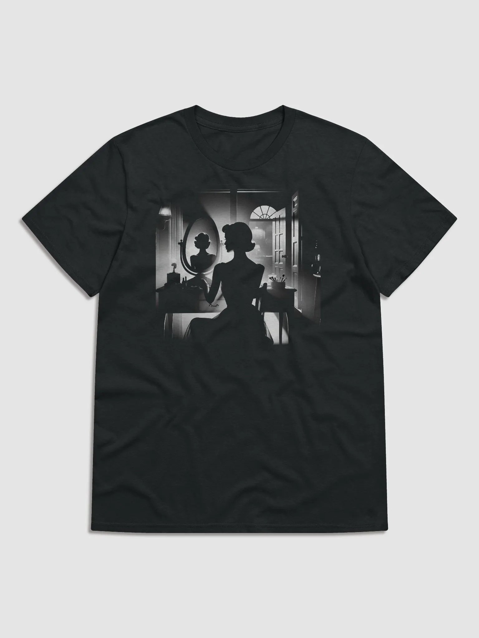 Noir Beauty in the Mirror (Front Print Womens Tee) product image (1)