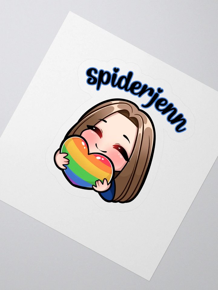 SpiderJenn Rainbow Heart Sticker product image (2)