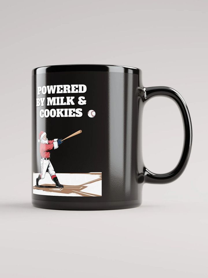 Powered By Milk And Cookies - Baseball Black Mug product image (2)