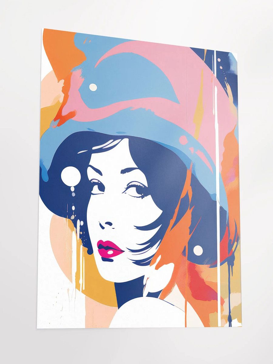 Abstract Woman v7 - Vintage Style Poster - Girly - Medium Size 18x24 Inches product image (3)