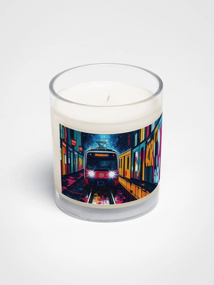 Brad Pitt and Bad Bunny do Bullet train, soy candle. slow burning with no residue, environmentally sustainable product image (2)