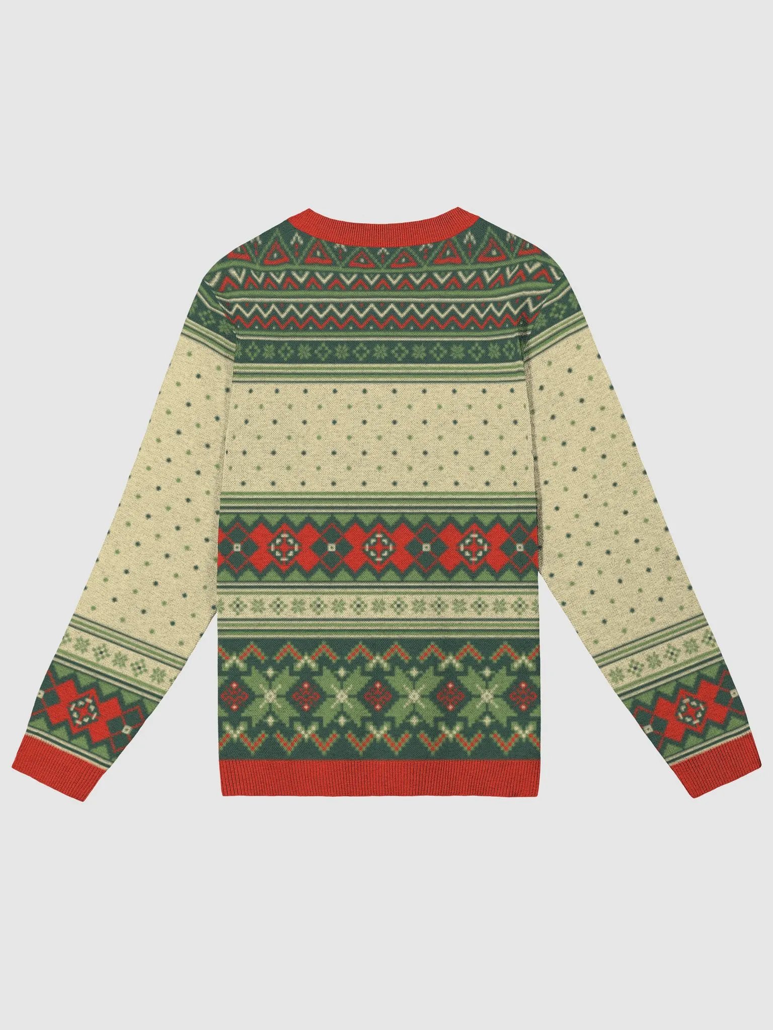 Green and Cream Fair Isle Sweater product image (2)