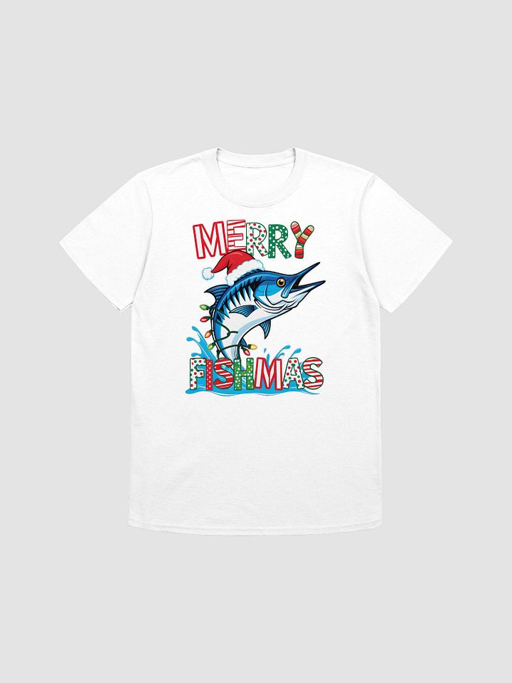 Merry Fishmas Marlin Fishing Christmas Lights shirt product image (1)