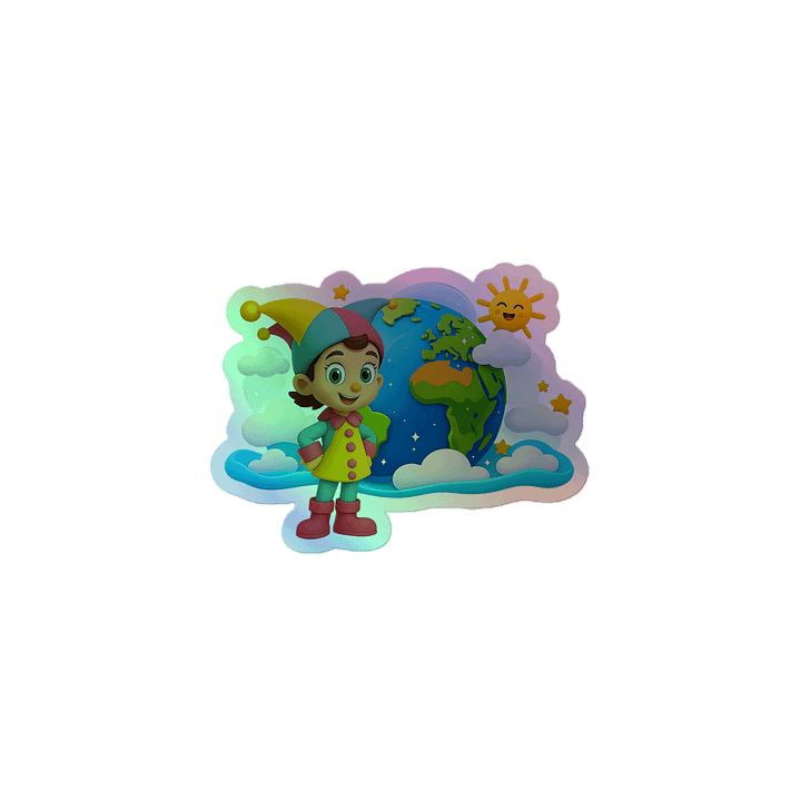 JessyJesty “Glowy” Earth Holographic Sticker Sheet product image (1)