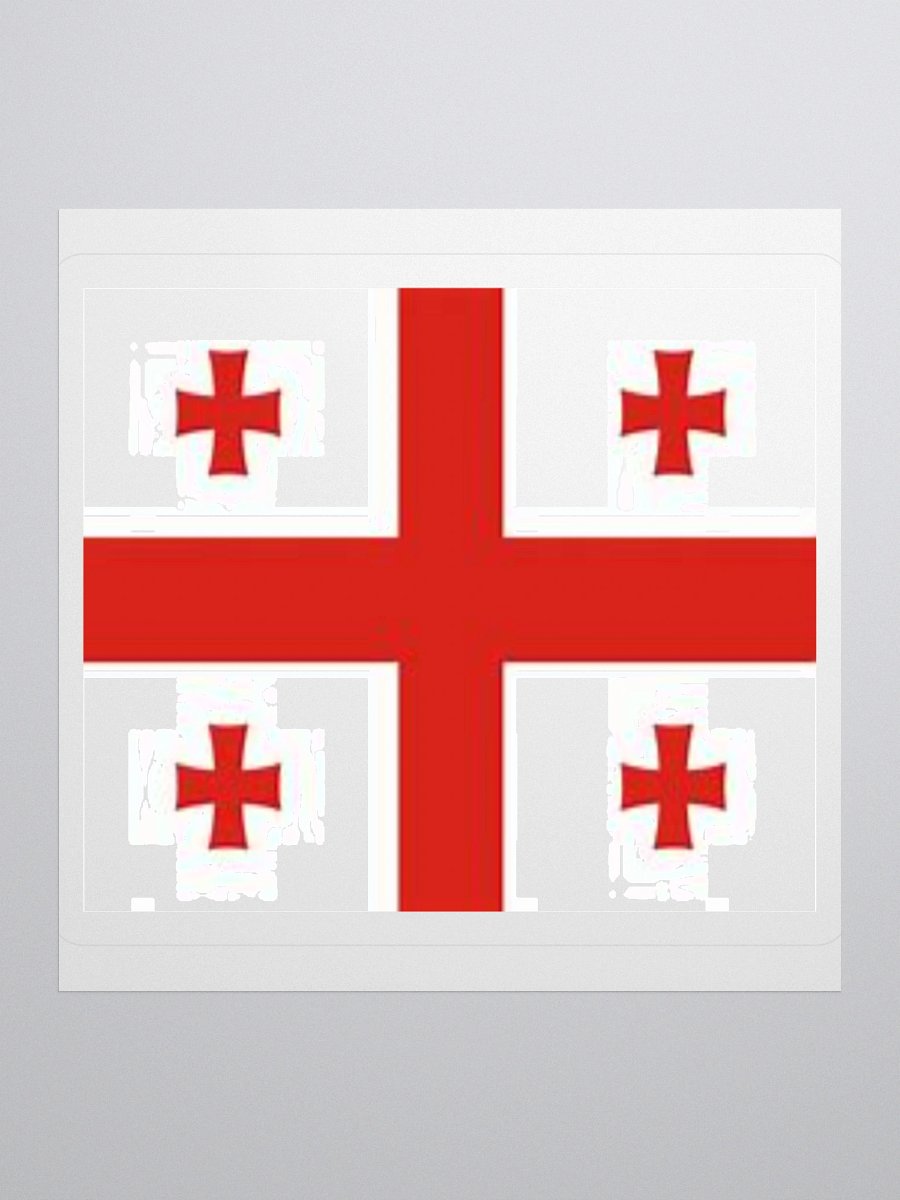 Georgia Flag Sticker | Five Crosses Design | Durable Vinyl | 3 Sizes product image (2)