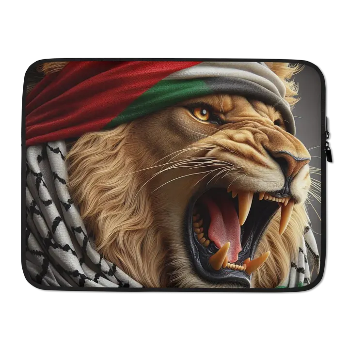 Roaring Lion Laptop Sleeve | AI Design FREE PALESTINA product image (2)